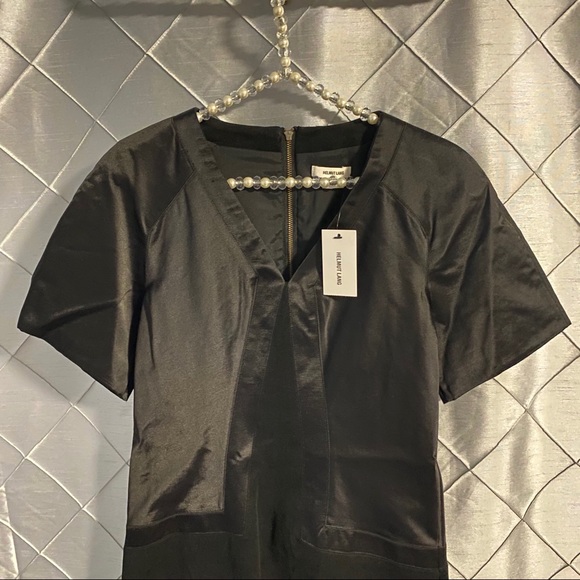 Helmut Lang Mixed Media Wide Sleeve Dress - Picture 4 of 5